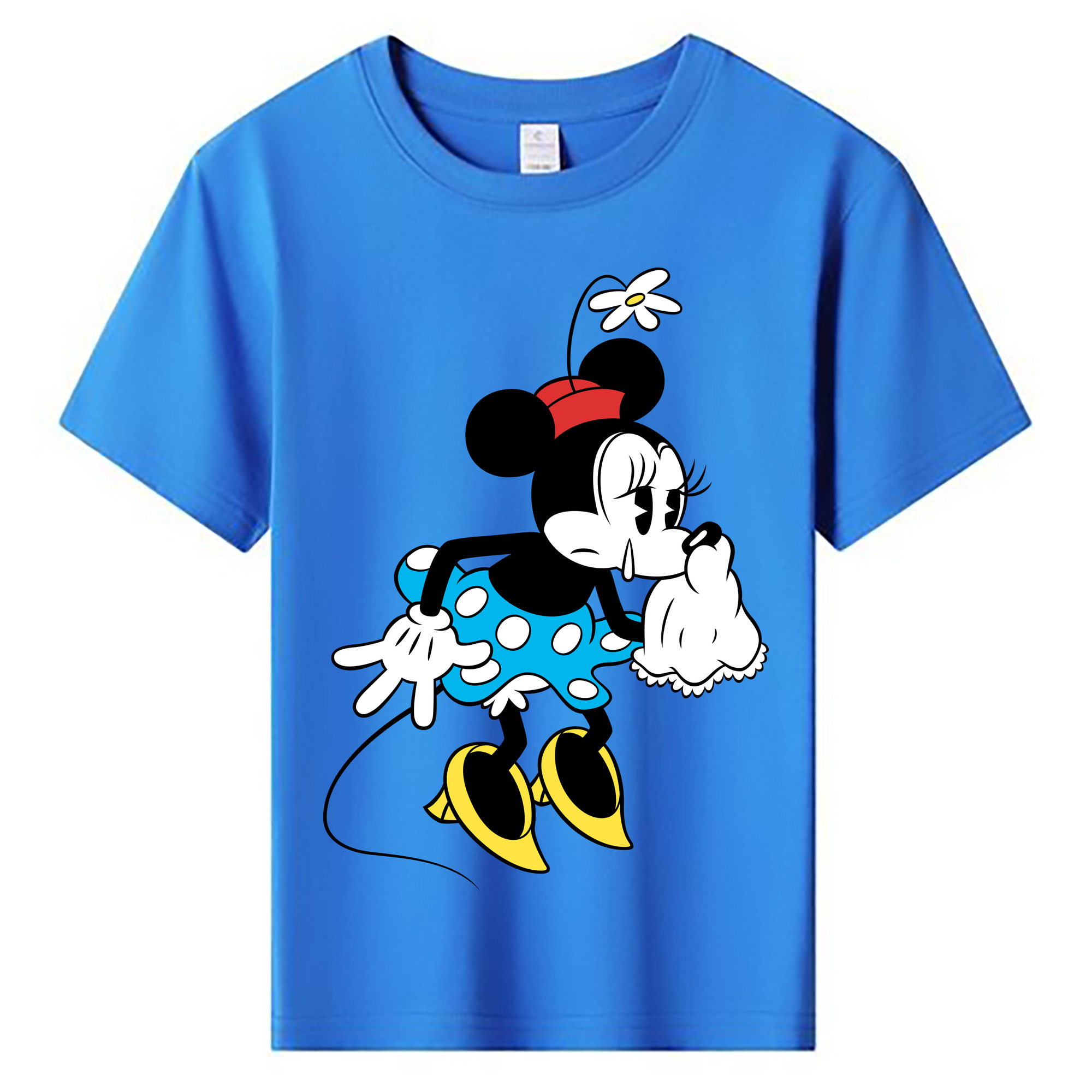 （画像用） ミッキーマウス Mickey Mouse 綿100％キッズTシャツ（フロントプリント）